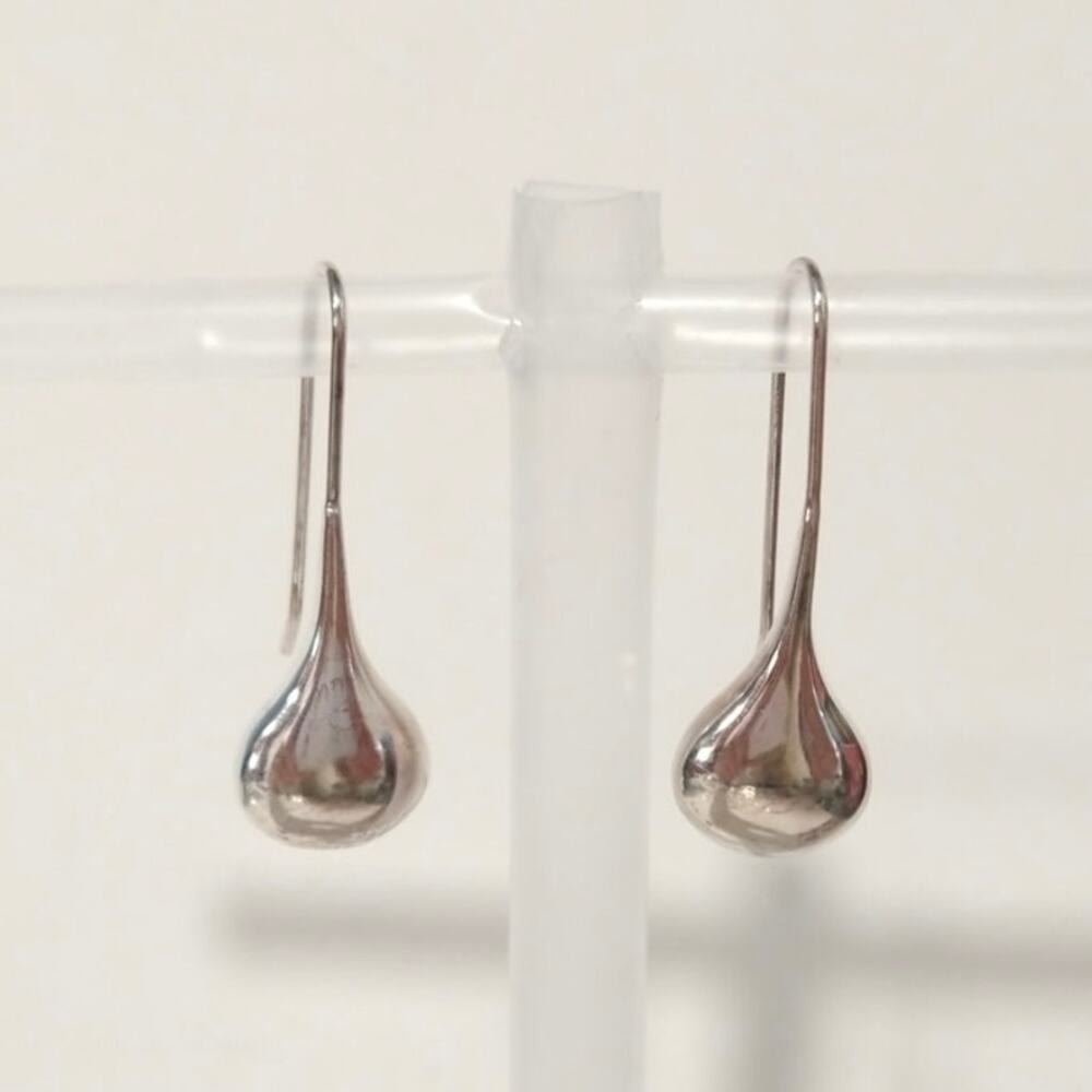NVC 925 Sterling Silver Dangle Tear Drop Earrings Hook Modernist Signed Lot